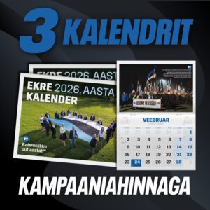 EKRE seinakalender 2026/ komplektis 3 tk